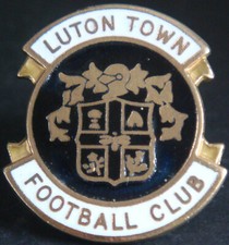 LUTON TOWN FC Vintage club crest type badge Stud fitting In gilt 24mm x 27mm