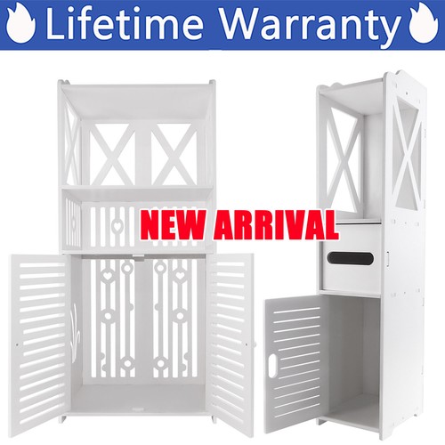 White bathroom storage - bathroom,