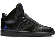 NIKE Jordan 1 Flight 4 Space Jam TRAINERS SNEAKERS SHOES Black Leather HI TOPS 9