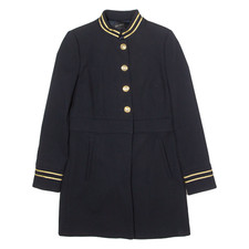 ZARA Womens Military Coat Blue S