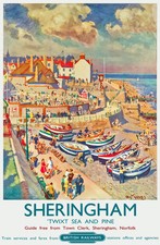 TU52 Vintage Sheringham Norfolk Railway Travel Poster Print A2/A3 