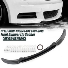 For BMW 1 Series E82 E88 M Sport 07-13 Gloss Black Front Bumper Splitter Lip Kit