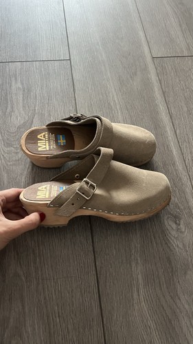 Mia beige taupe suede leather - beige,