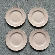 Vintage 1950s Grindley England Tea Plates x 4 Peach Petal Scallop Petal Ware 7"