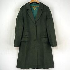 Pakeman Catto & Carter Wool Coat Womens 10 Green Country Races Trench Overcoat
