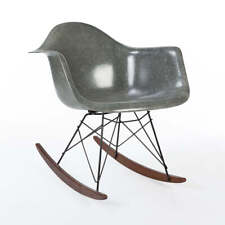 Herman Miller Eames RAR Grey Vintage Original Rocking Arm Shell Chair