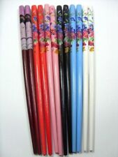 A Pair Wooden Chinese Japanese Flower Hair Chopsticks Chop Stick 18cm Long 