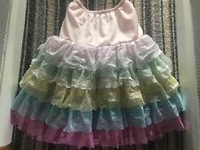 50’s style Rainbow coloured lace petticoat by Blusher, in sizes 8-26