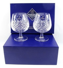 Edinburgh Crystal Montrose Pair Brandy Balloons Boxed - Never Used Excellent Con