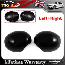 2PCS Door Wing Mirror Cover Cap Case Gloss Black For Mini F54 F55 F56 F57 F60 UK