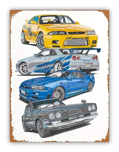 Nissan sports car metal garage - sports,