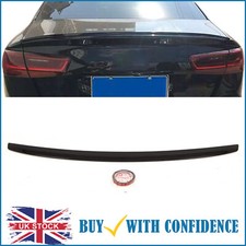 Audi A6 C7 Saloon Rear Trunk Boot Lip Spoiler S3 Style Gloss Black 2011-2018
