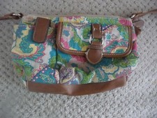 Rosetti floral fabric multi pocket handbag