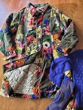 NWT Jottum Dutch Velveteen Purple Olive Fall Coat sz 140 US 10 