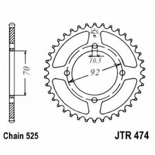 JT SPROCKETS 48 TOOTH STEEL TRANSMISSION CROWN JTR474.48