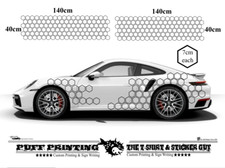 Car Camouflage kit hollow hexagon honeycomb side stickers decals racing 