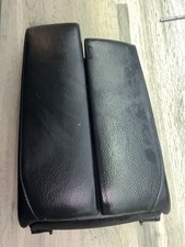 BMW 3 Series E90 E91 E92 E93 Split Centre Console Arm Rest Cover Leather Black 