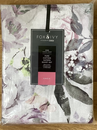 New fox ivy single duvet - new,