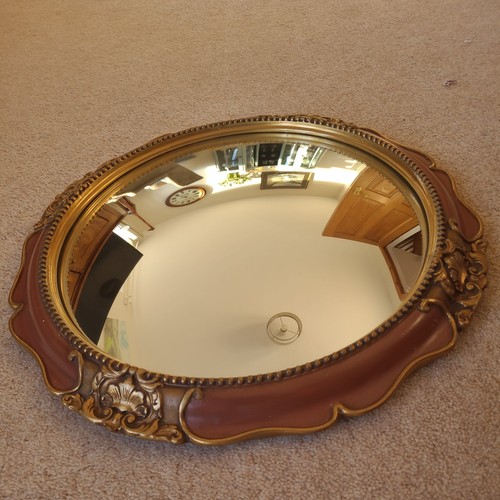 Burgundy and gold porthole - gold,