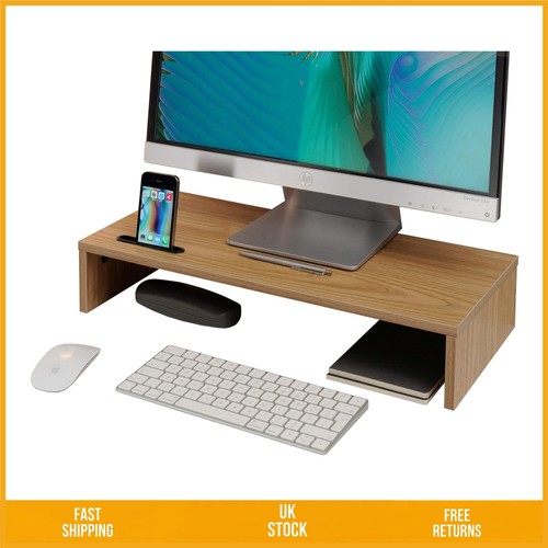 Elegant oak wood monitor - oak, stand