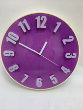 12" Quartz Violet Wall Clock, Silent Small Wall Clock for Home Kitchen Decor,