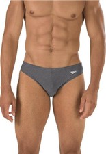 New Grey Speedo 5cm Men's Swimming Trunks Powerflex Eco Solar Swim Briefs 36