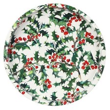 Emma Bridgewater Round Tray Holly Bush Design Deep Well Serving Tin 30cm