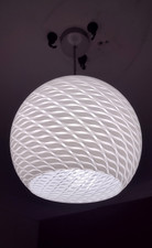 vintage murano vetri venini classic swirl pattern glass lampshade in white