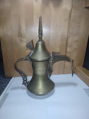 Vintage omani brass dallah - vintage,