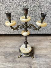 Vintage brass and marble - brass,