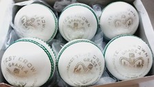Test Crown White  Cricket Balls Adult 6 Pack