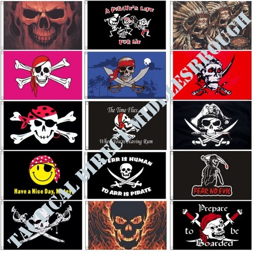 Large 5ft 3ft flag pirates - 5ft, x