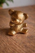 Vintage Brass Teddy Bear