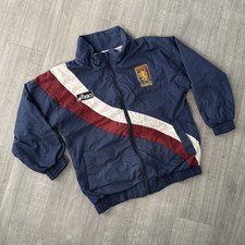Aston Villa 1993 ASICS Football Shirt  Jacket Tracksuit Zip Top LB Vintage Rare