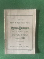 Royal Enfield 350 side valve Model WD/C  Spares And Replacement Parts manual