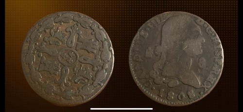Spain 1808 maravedis - 8, 25