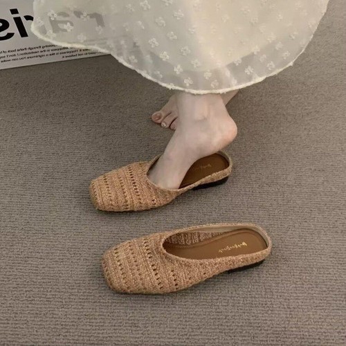 Women fashion woven - fashion, mules