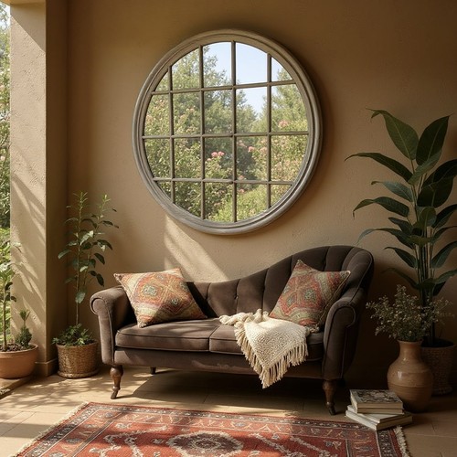 Extra large mirror round wall - extra,