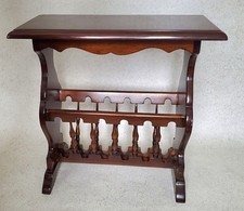 Canterbury Vintage Magazine Rack Mahogany Furniture. Solid Wood/superb finish.