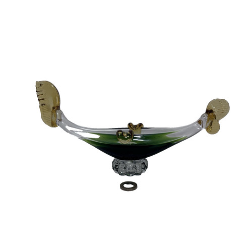 Murano glass gondola - murano, green