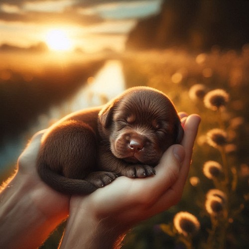 Chocolate labrador cross - labrador,