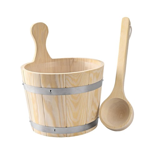 Sauna bucket and - ladle, set
