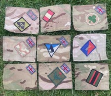 BRITISH ARMY BLANKING PATCHES UBAC SHIRT SMOCK ID PANEL MTP Camo UNION JACK (B7)