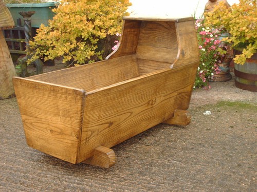 Oak rocking cradle crib - oak,