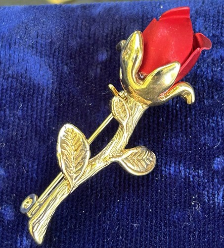 Vintage gold tone red - vintage,