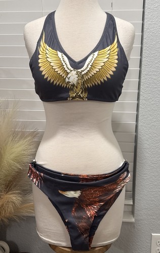 Uniqshe eagle print bikini - eagle,