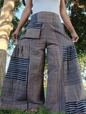 Beige Navy Patch Striped