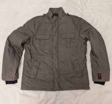 Rock Rebel Mens Miltary style Jacket - Khaki - XXL - embroidered USA flag