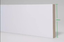 Skirting MDF White Primed Square Edge 120mm x 18mm 4.2M Various Pack Sizes