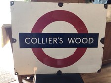 London Underground Enamel Sign